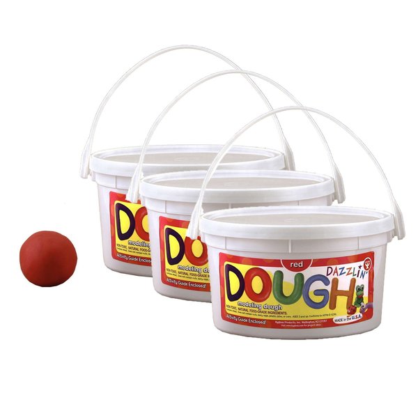 Hygloss Products Scented Dazzlin Dough, Red (Watermelon), 3 lb. Tub 49301